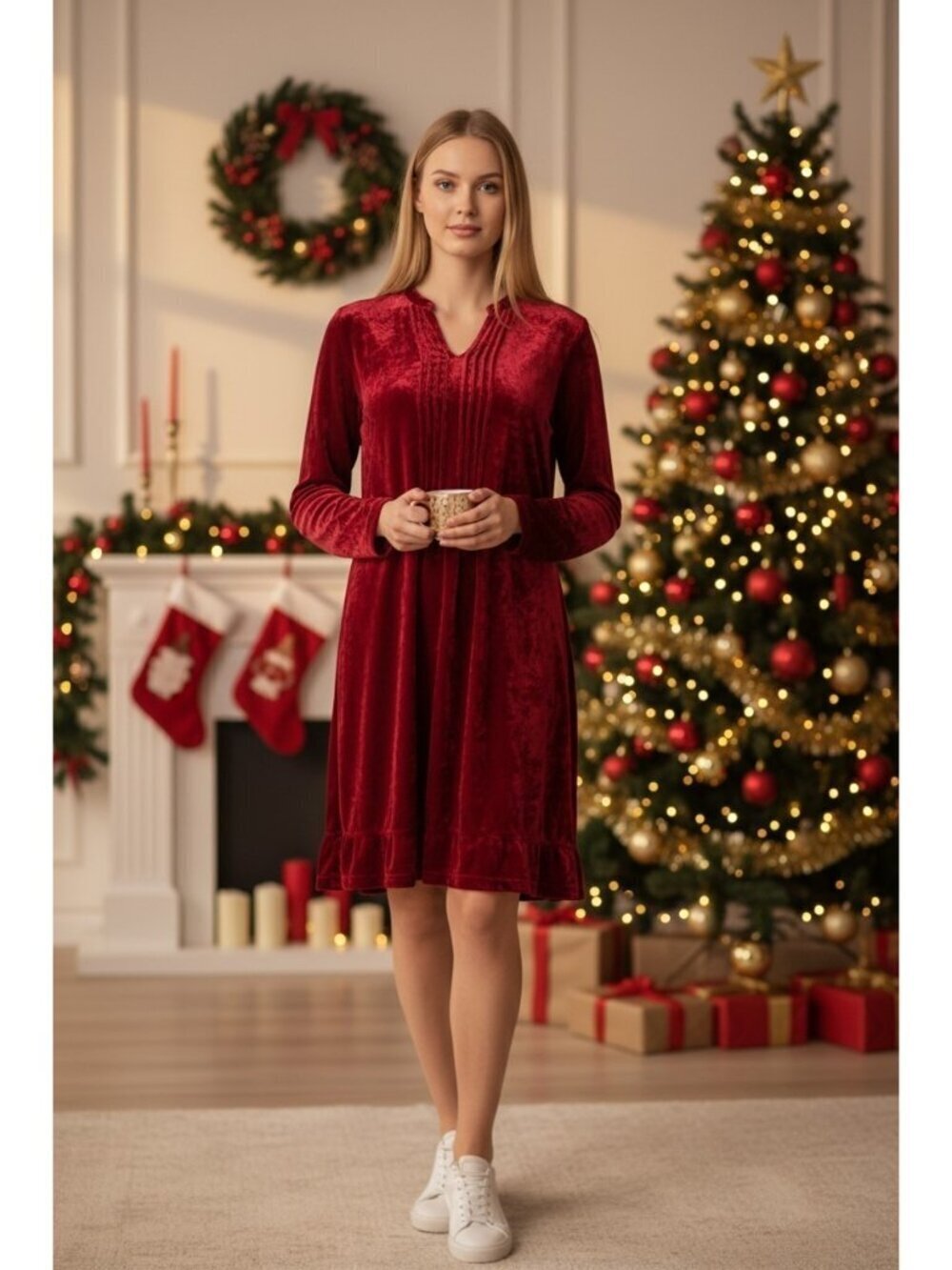 Sundance Catalog Dress Velvet Enchantment Holiday Pleated Silk Blend Small